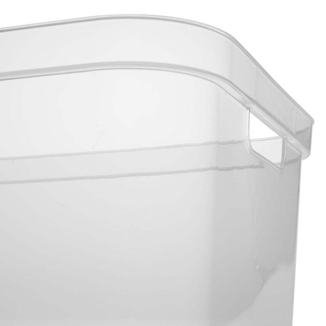 Sterilite 5.25 x 12 x 15 Inch Storage Bin w/ Carry Through Handles, Clear, 8 Ct