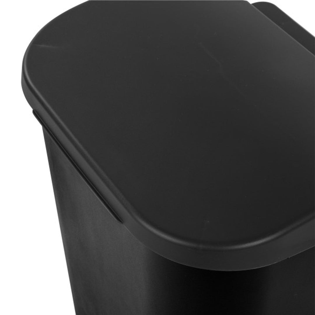 Sterilite 11.3 Gallon Lift Top Lid Wastebasket Kitchen Trash Can, Black (6 Pack)