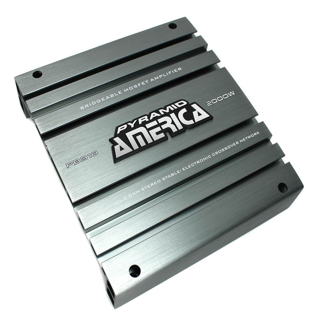 Pyramid 2000W 2 Channel Car Audio Amplifier Power Bridgeable MOSFET (Open Box) - VMInnovations