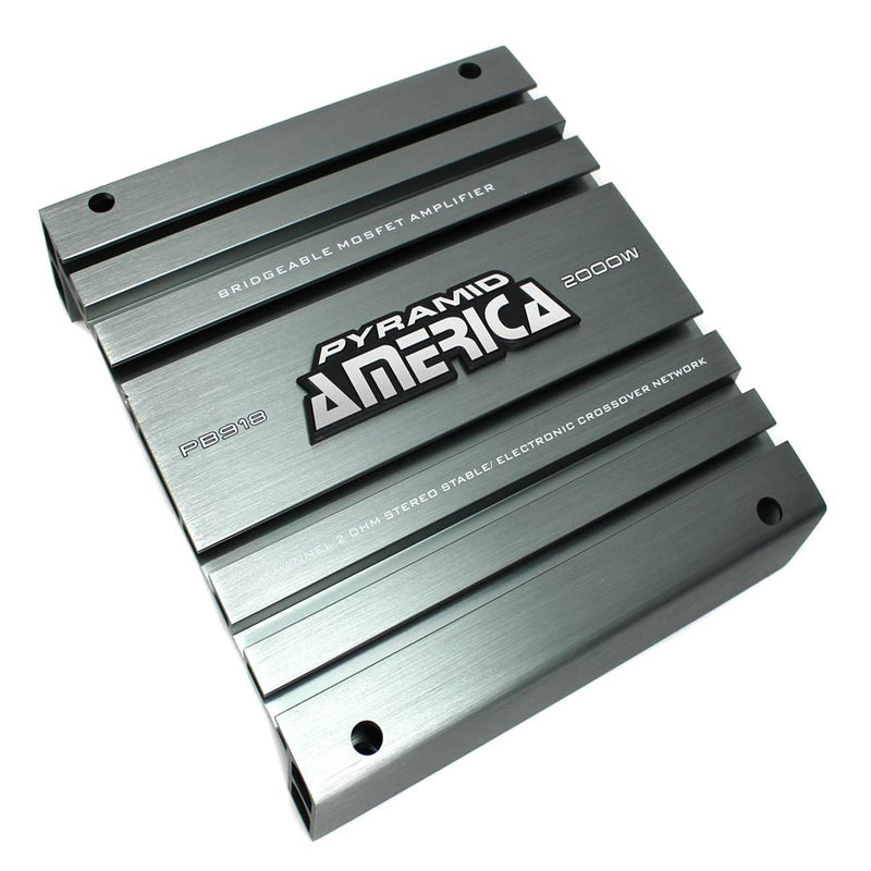 Pyramid 2000W 2 Channel Car Audio Amplifier Power Bridgeable MOSFET (Open Box)