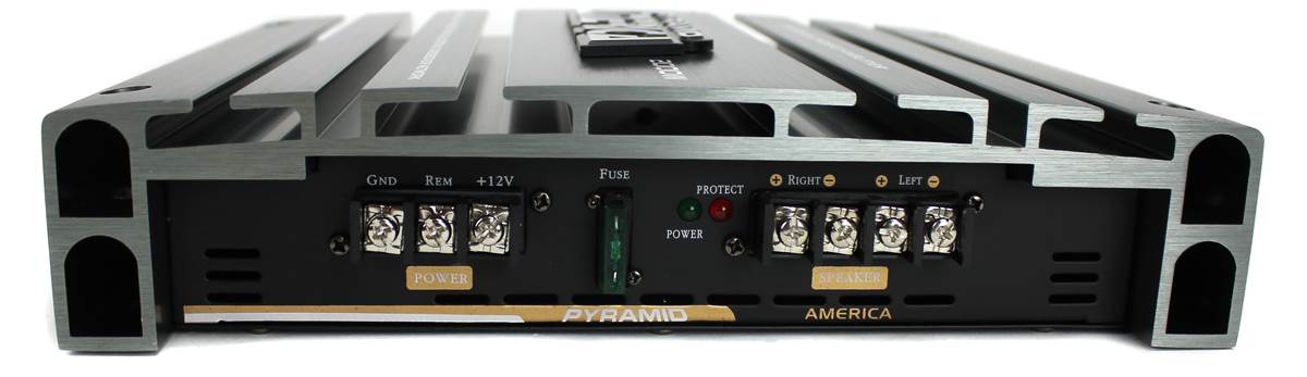 Pyramid 2000W 2 Channel Car Audio Amplifier Power Amp Bridgeable (For Parts)