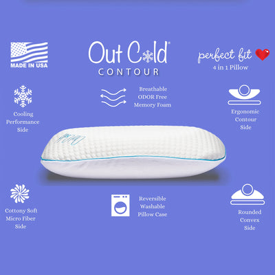 Traditional Comfort Low Profile Memory Foam Sleep Pillow, King (Used) - VMInnovations