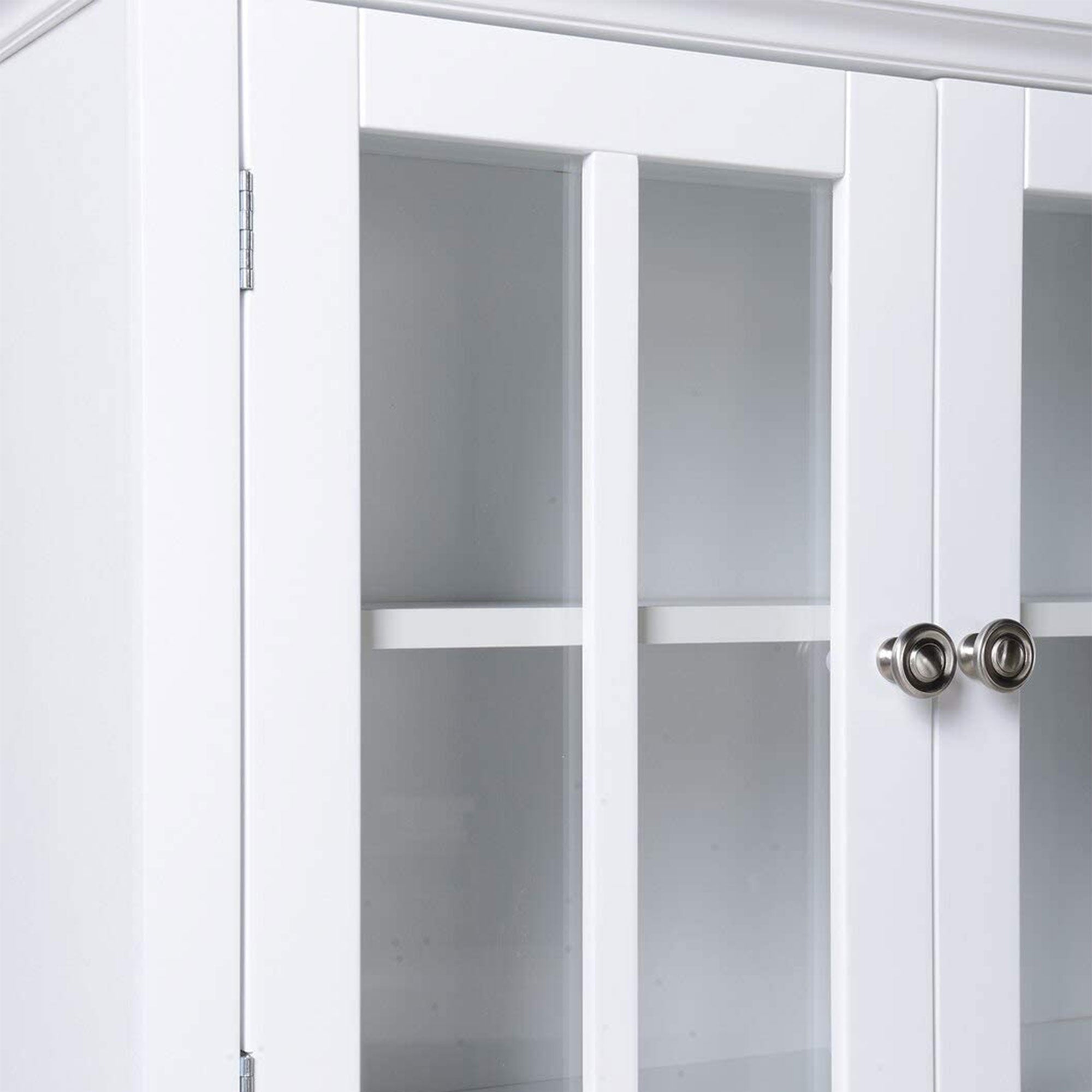 American Furniture Classics OS Home & Office Wooden Buffet & Hutch, White (Used) - VMInnovations