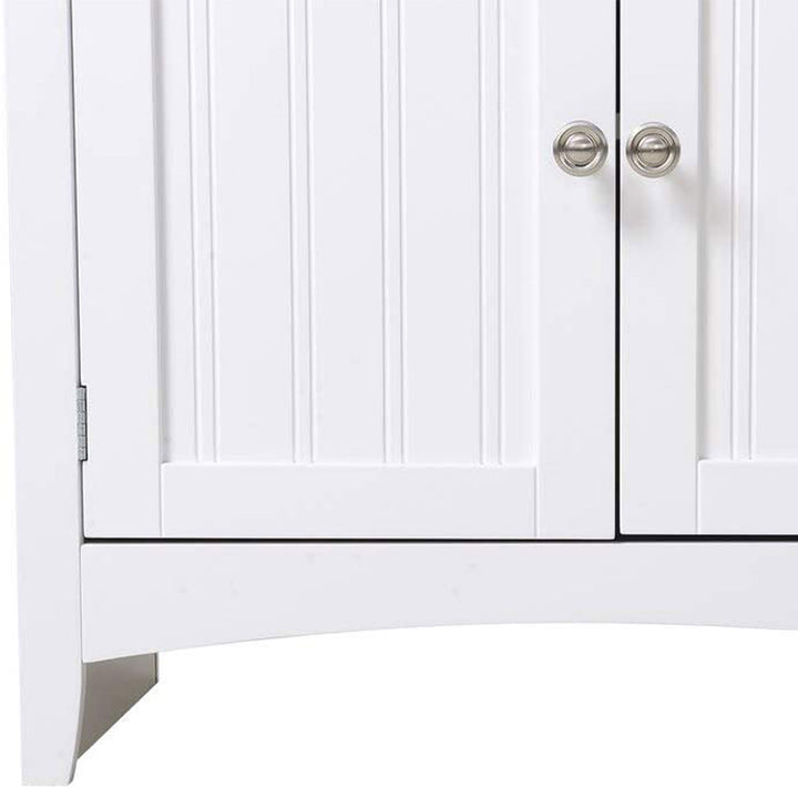 American Furniture OS Home and Office Wooden Buffet and Hutch, White (Open Box)