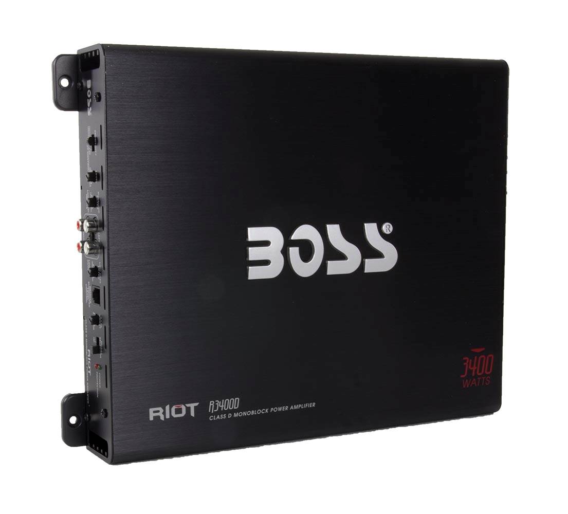 BOSS Audio R3400D Riot 3400 Watt Monoblock Class D Car Audio Amplifier + Remote