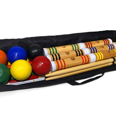 YardGames Giant 4 In a Row Backyard Multiplayer Game & Premium Croquet Game Set
