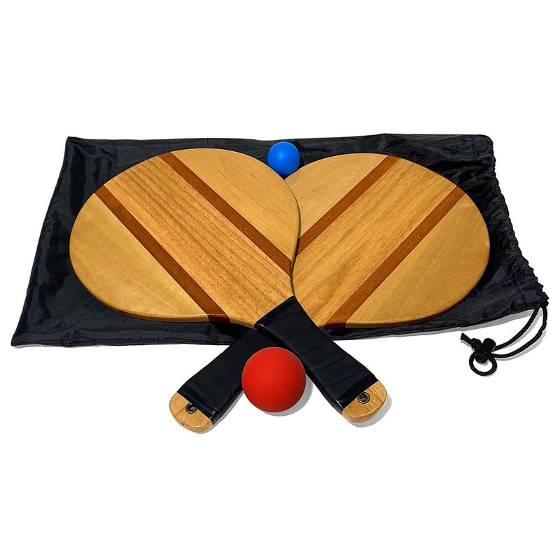 YardGames Frescobol Game Set Beach Tennis Paddle Ball, 2 Paddles 1 Ball (Used)