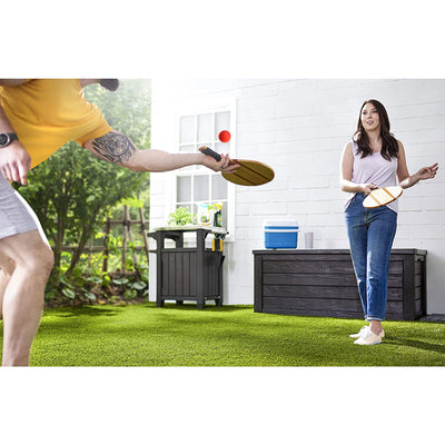 YardGames Giant Outdoor Yard Pong Activity Set + Premium Frescobol Game Set
