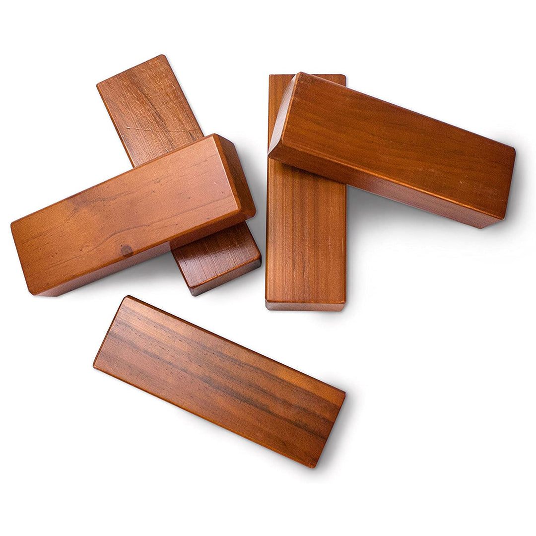 Yard Games Large Jr. Tumbling Timbers 21" Wood Block Stacking Game, Stained - VMInnovations
