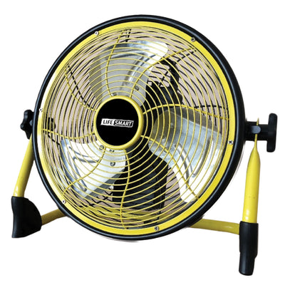 Lifesmart 12 In Rechargeable Battery Powdered Variable Speed Fan, Yellow (Used) - VMInnovations