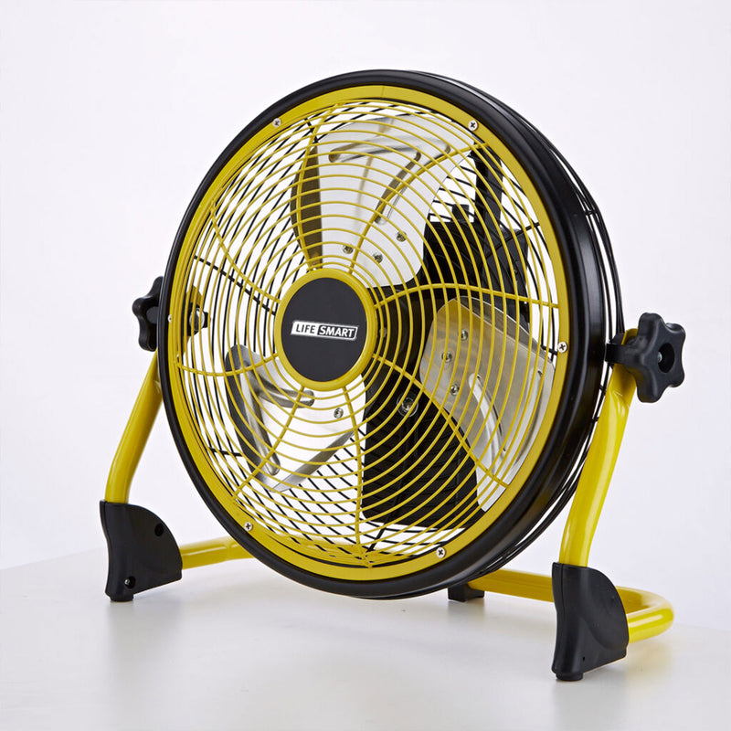 Lifesmart FGD-12C 12 In Battery Powdered Variable Speed Fan, Yellow (For Parts)