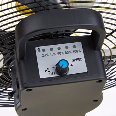 Lifesmart 12 In Rechargeable Battery Powdered Variable Speed Fan, Yellow (Used) - VMInnovations
