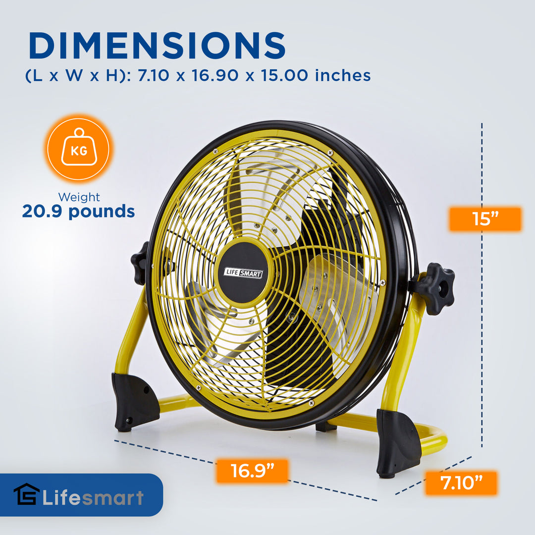 Lifesmart 12 In Rechargeable Battery Powdered Variable Speed Fan (Open Box)