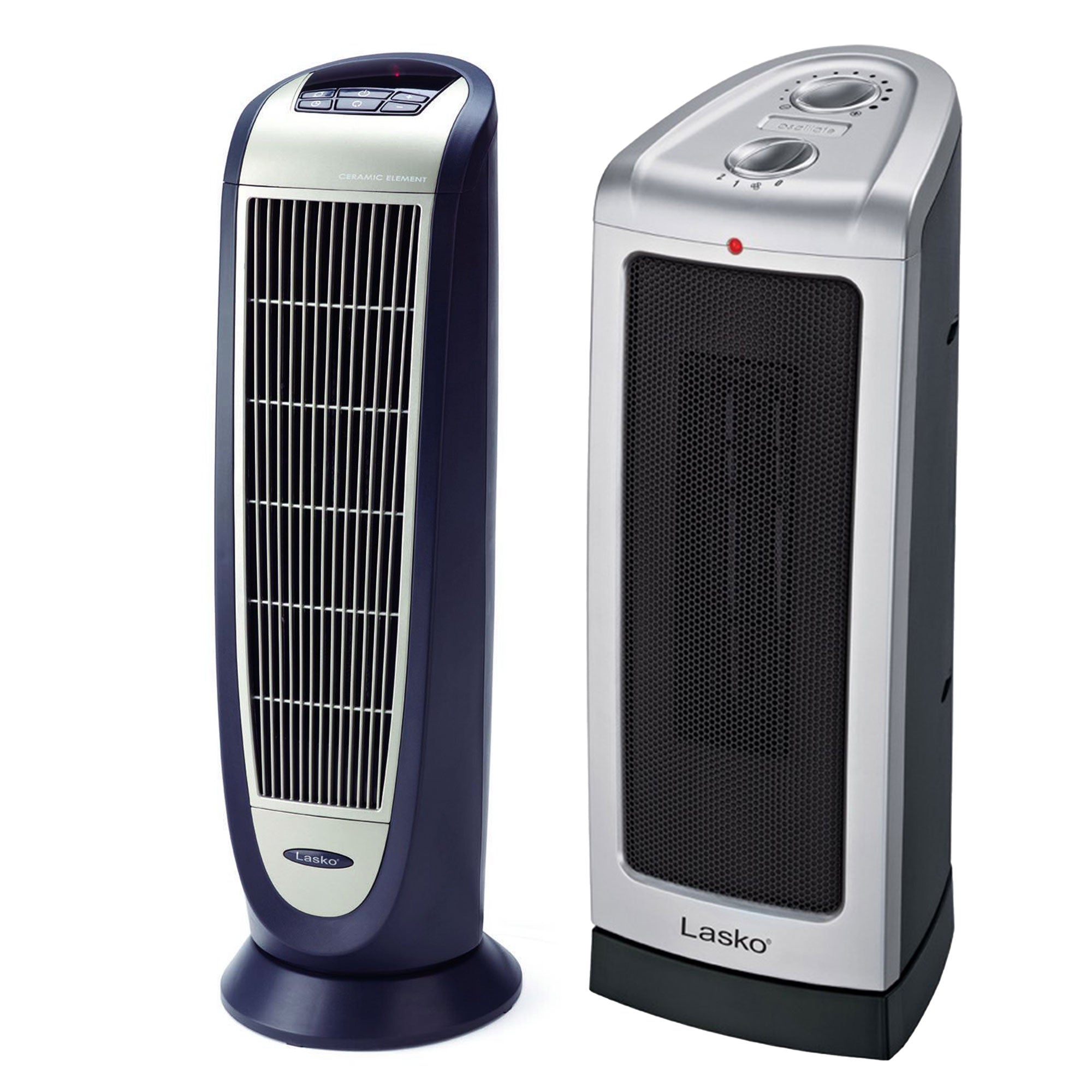 Lasko 5160/5307 Portable Electric Oscillating Ceramic Tower Space Heaters, 2 Ct - VMInnovations