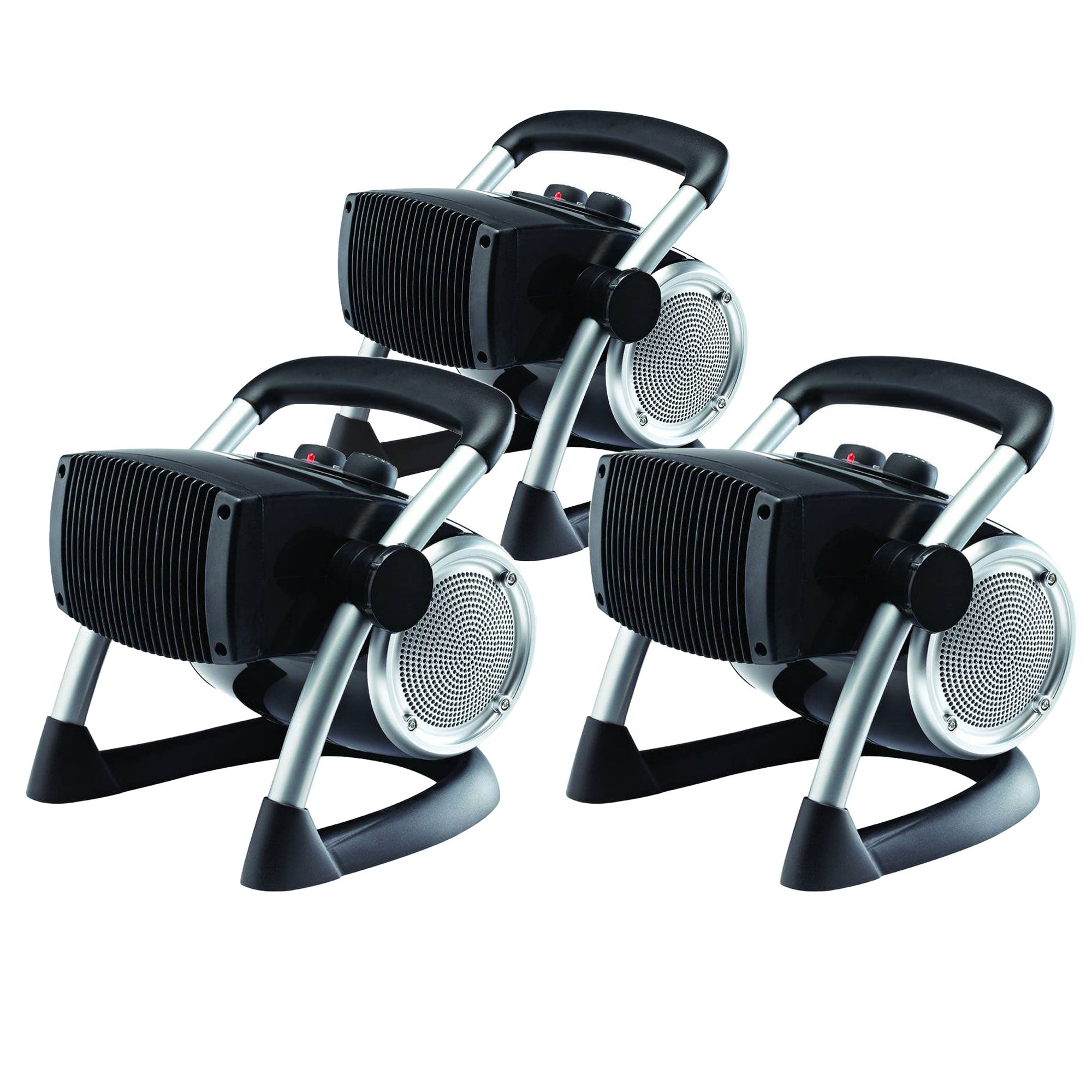 Lasko 1500W Pro Portable Electric Ceramic Utility Space Heater, Silver (3 Pack) - VMInnovations