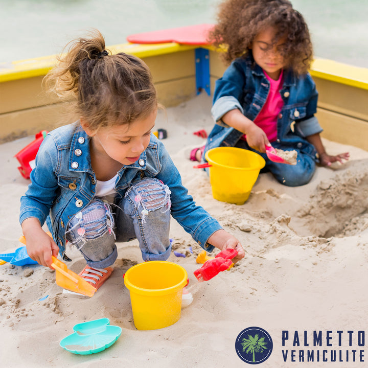 Palmetto Natural Play Sand for Sand Box, Play Areas, & Home Decor, 50 LB, Creme