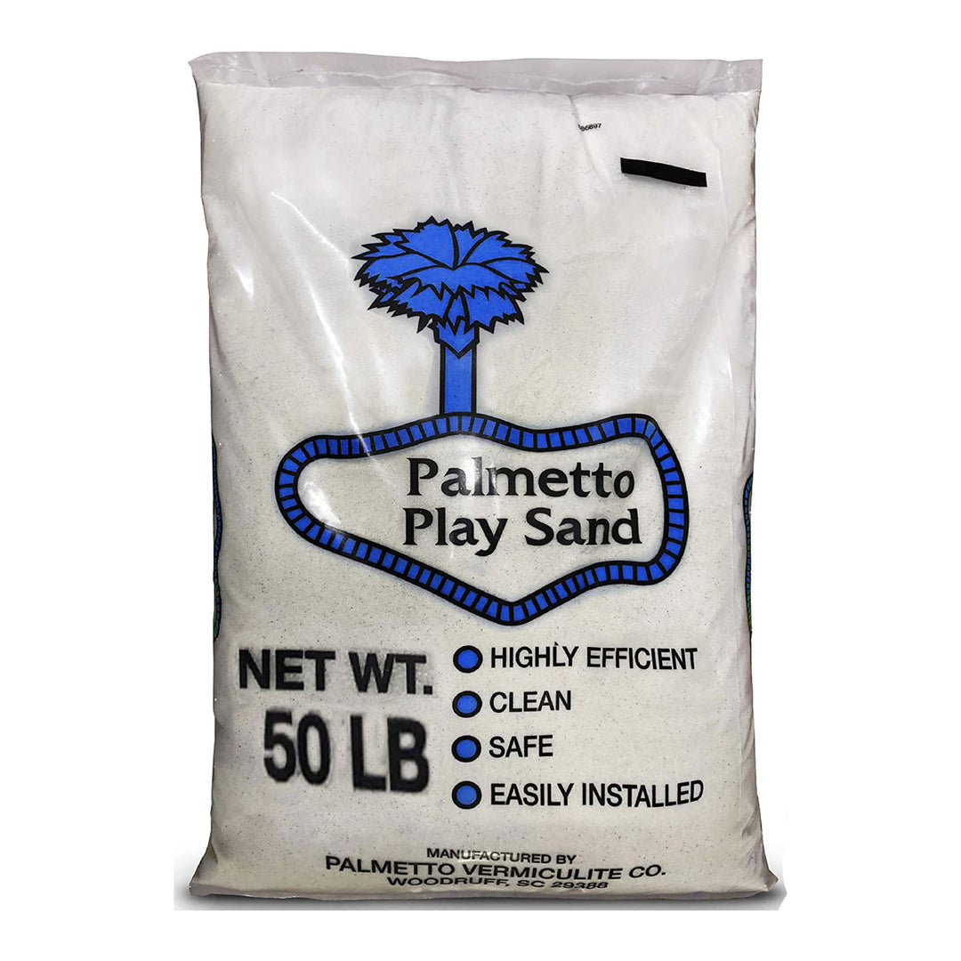 Palmetto Natural Play Sand for Sand Box, Play Areas, & Home Decor, 50 LB, Creme