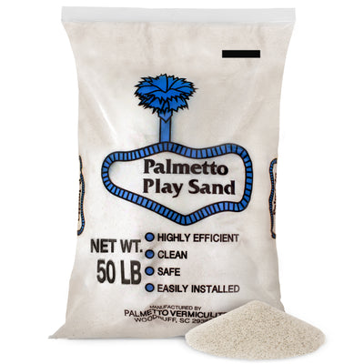 Palmetto 10 Pack Natural Play Sand for Sand Box, Play Areas, Home, 50 LB, Creme