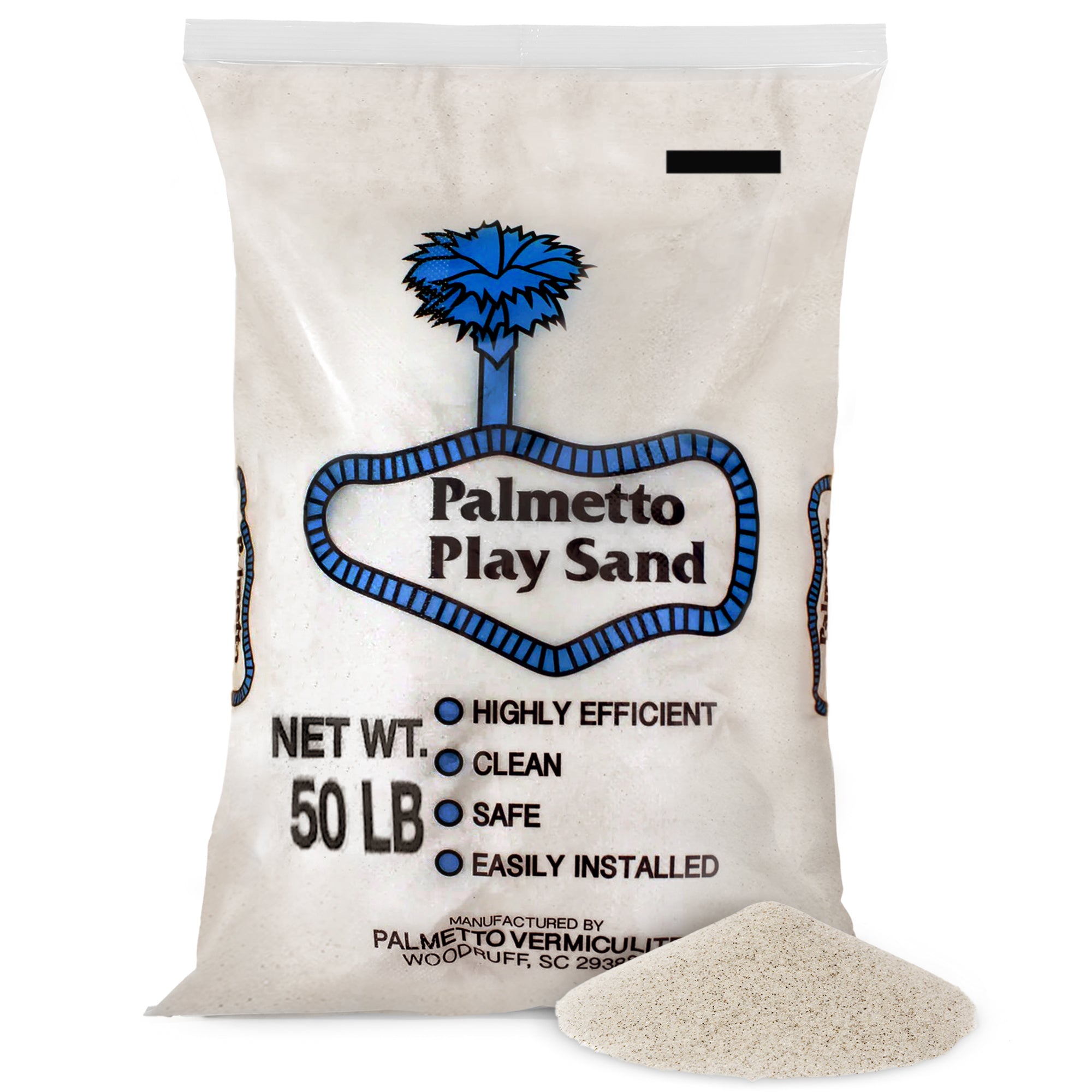 Palmetto 5 Pack Natural Play Sand for Sand Box, Play Areas, Home, 50 LB, Creme