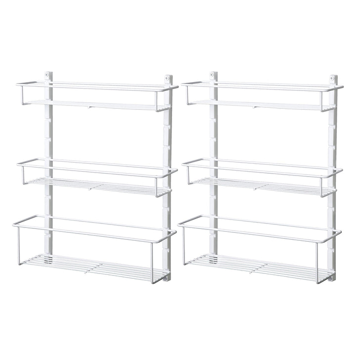 ClosetMaid Adjustable 3 Shelf Spice Rack for Cabinet/Wall Mount, White (2 Pack)