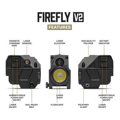 Tacticon Firefly V2 Flashlight Precision Laser Sight for Hunting, Green Laser - VMInnovations