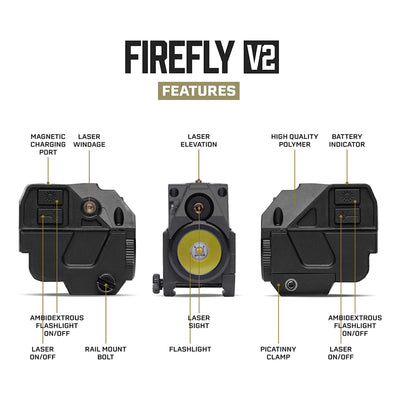 Tacticon Firefly V2 Flashlight Precision Laser Sight for Hunting, Green Laser