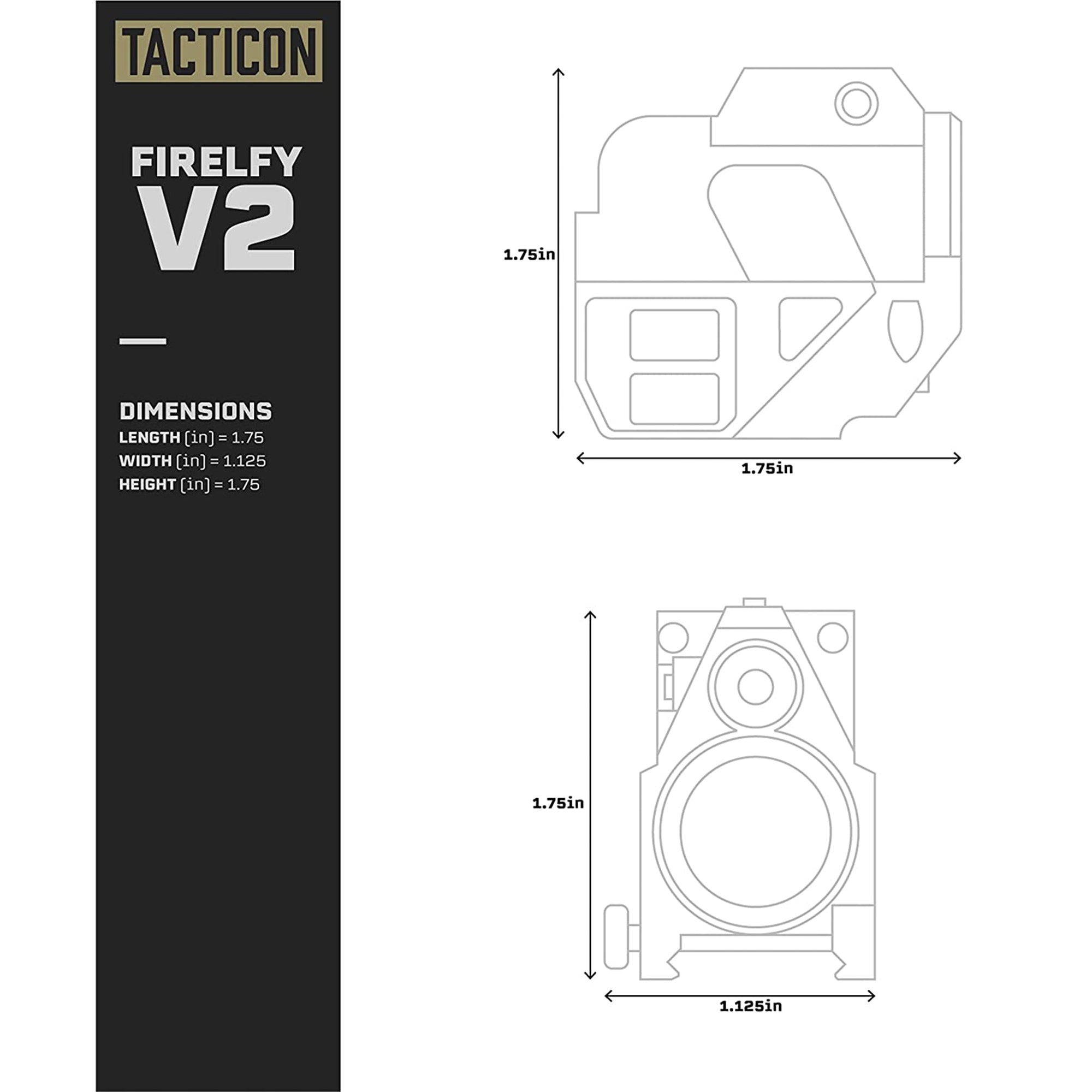 Tacticon Firefly V2 Flashlight Precision Laser Sight for Hunting, Green Laser - VMInnovations