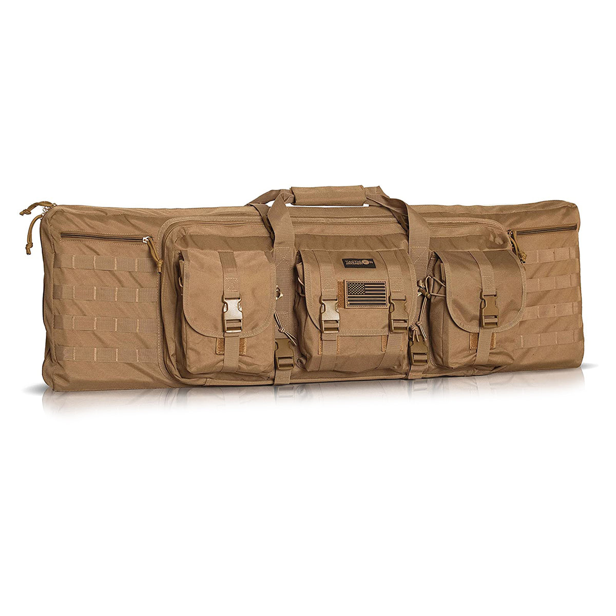 Tacticon Armament Battle Bag 42 Inch Padded Tactical Double Bag Gear Case, Tan - VMInnovations