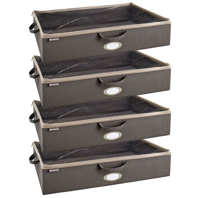 ClosetMaid Fabric Organizer Multiple Item Storage Zip Bag, Charcoal (4 Pack) - VMInnovations