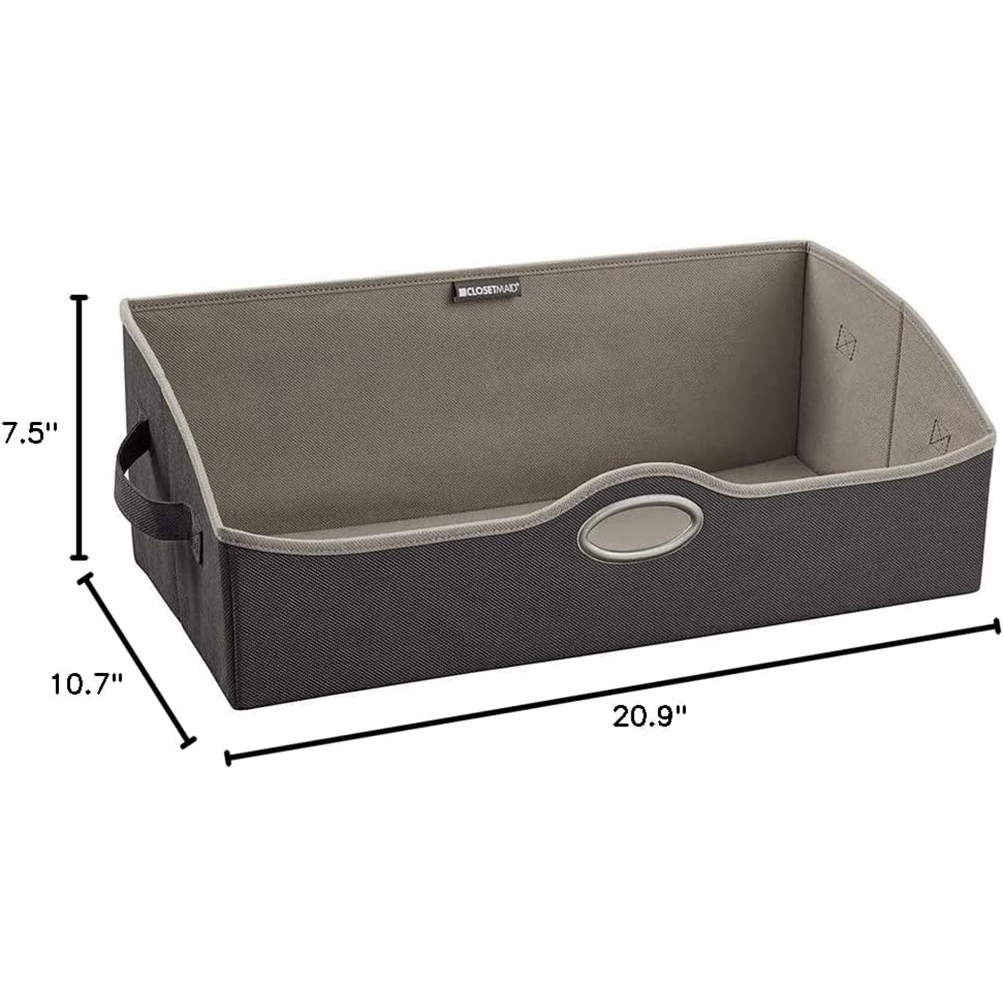 ClosetMaid Large Fabric Organizer Multiple Item Storage Bin, Charcoal (4 Pack) - VMInnovations