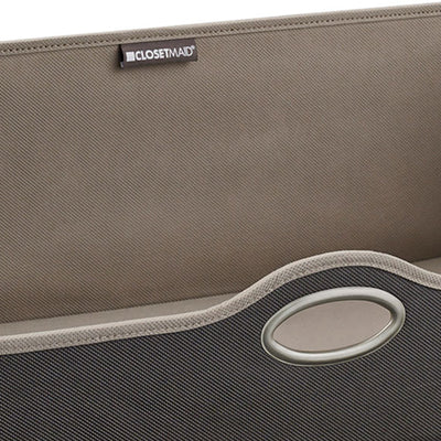 ClosetMaid Large Fabric Organizer Multiple Item Storage Bin, Charcoal (4 Pack) - VMInnovations