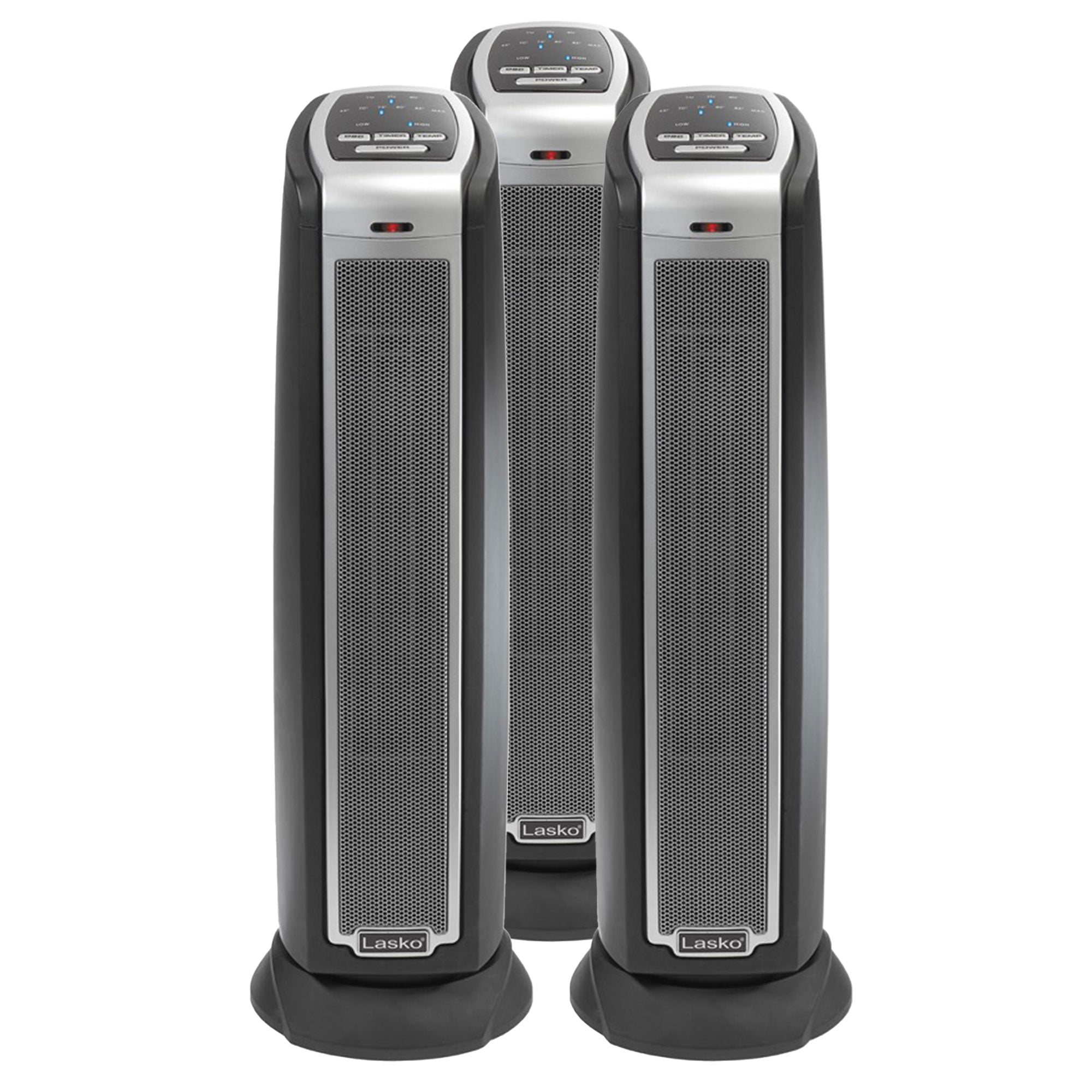 Lasko Portable Electric 1500W Oscillating Ceramic Tower Space Heater (3 Pack) - VMInnovations