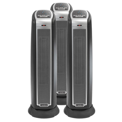 Lasko Portable Electric 1500W Oscillating Ceramic Tower Space Heater (3 Pack) - VMInnovations