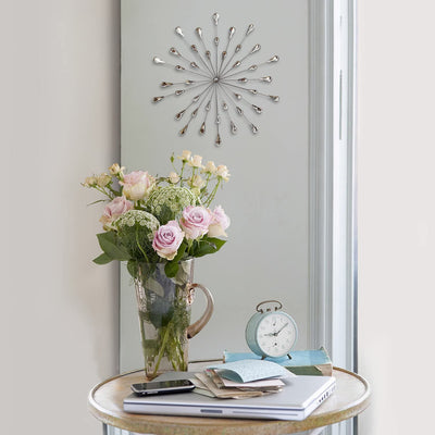 Stratton Home Decor Silver Acrylic Burst 16x16x1.75 In Metal Wall Art Decoration