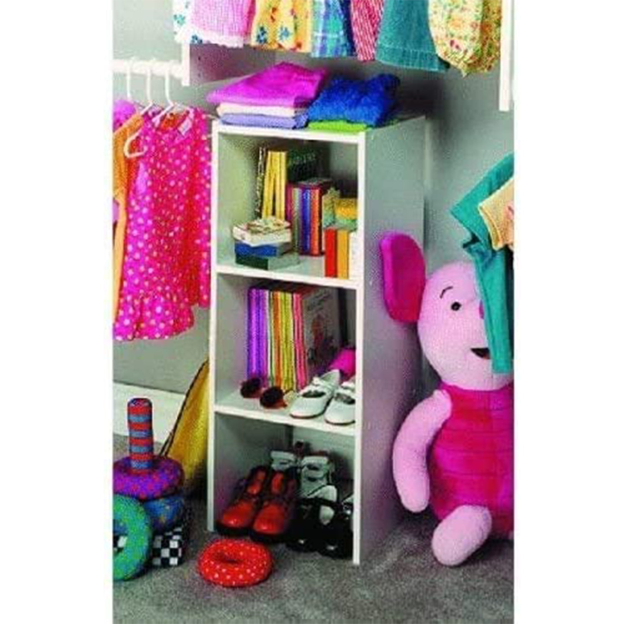 ClosetMaid Decorative Home Stackable 2-Cube Organizer Storage, White (3 Pack) - VMInnovations