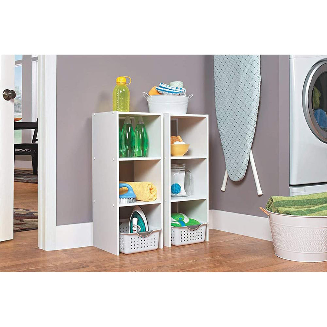 ClosetMaid Decorative Home Stackable 2-Cube Organizer Storage, White (3 Pack)