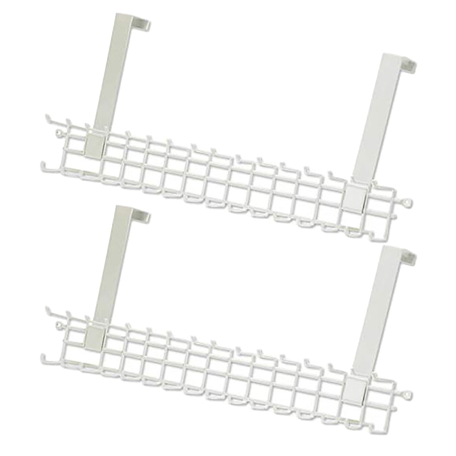 ClosetMaid Over the Door Durable Wire Rack for Hanging Storage, White (2 Pack) - VMInnovations