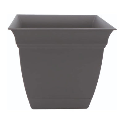 HC Companies ECA12000 12 Inch Eclipse Planter with Attached Saucer, Slate Blue