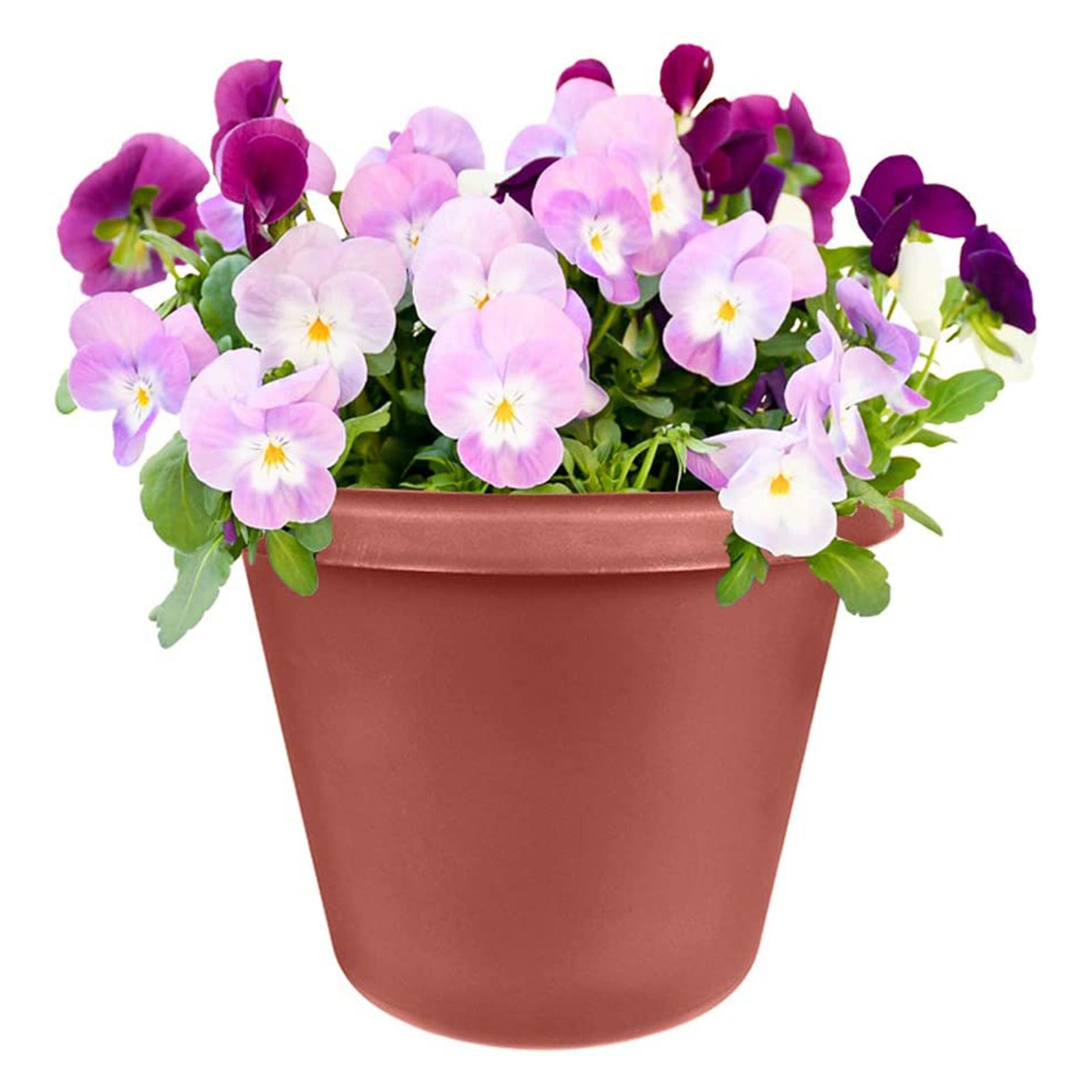 The HC Companies 14 Inch Plastic Indoor Outdoor Classic Pot Planter, Terra Cotta - VMInnovations