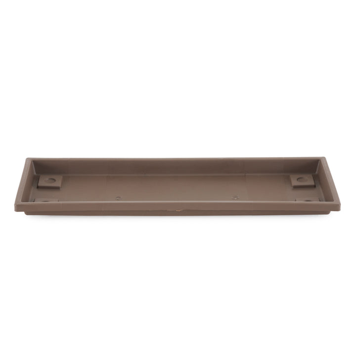 HC Companies Farmhouse Venetian 24 Inch Rectangular Flower Box Saucer, Chocolate