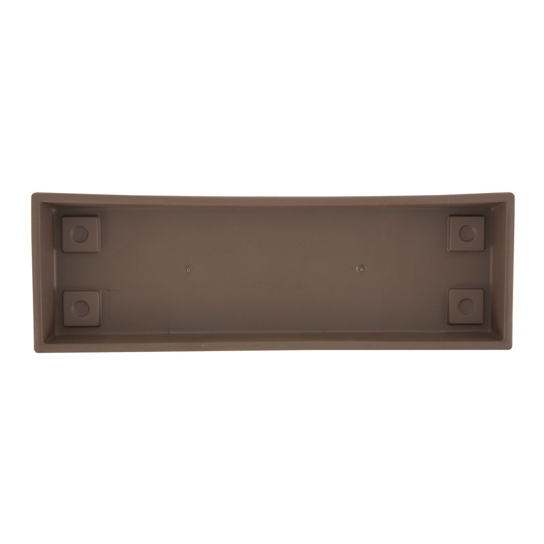 HC Companies Farmhouse Venetian 24 Inch Rectangular Flower Box Saucer, Chocolate