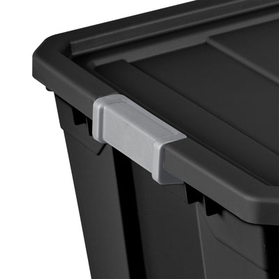 Sterilite 50-Gallon Rugged Industrial Stacker Storage Tote with Gray Clip Lid