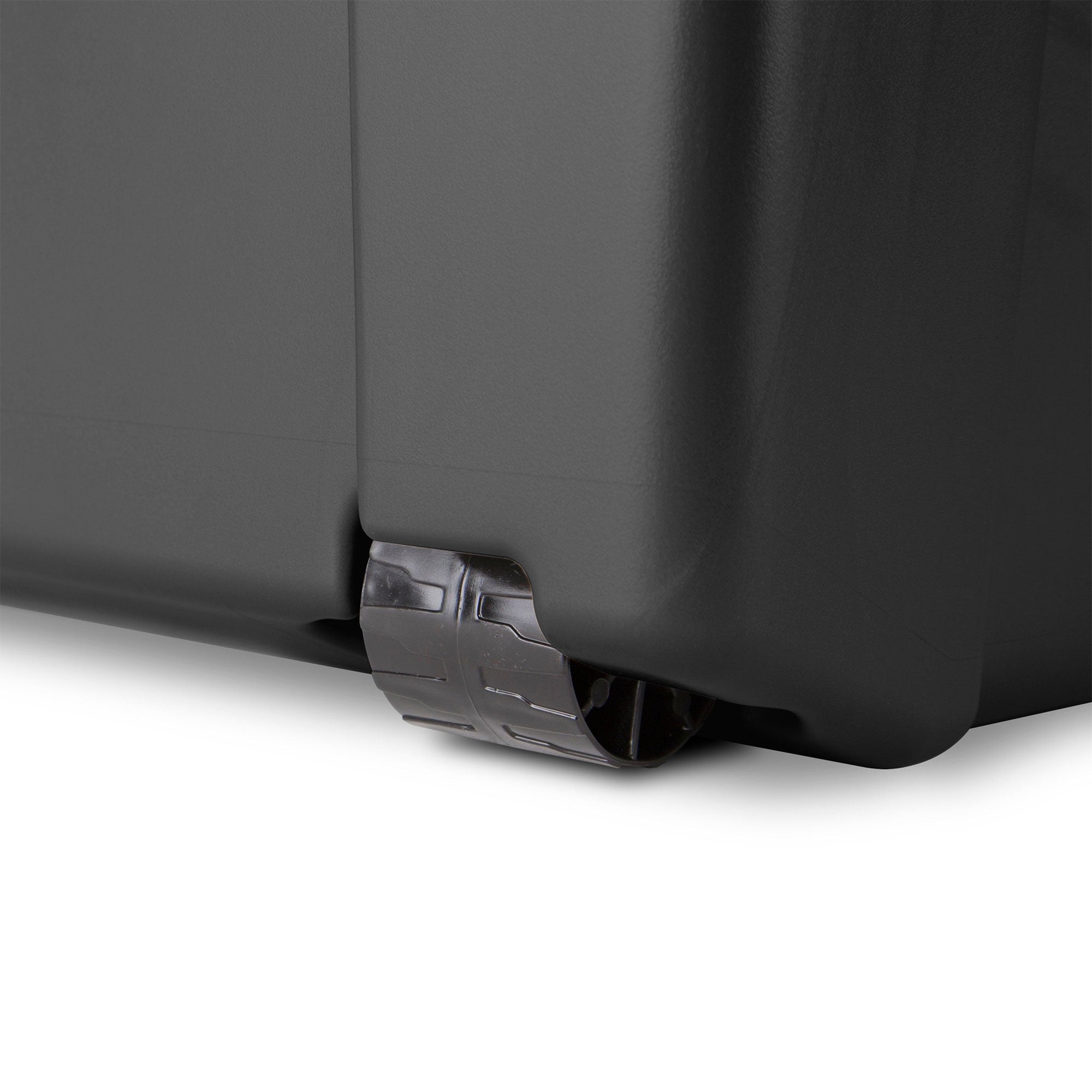 Sterilite 16 Gal Plastic Footlocker Container with Handles and Wheels, Flat Gray