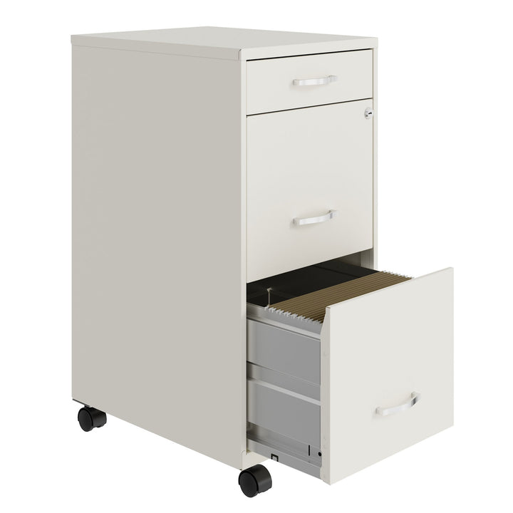 Space Solutions 18 Inch 3 Drawer Mobile Organizer Cabinet for Office (For Parts)