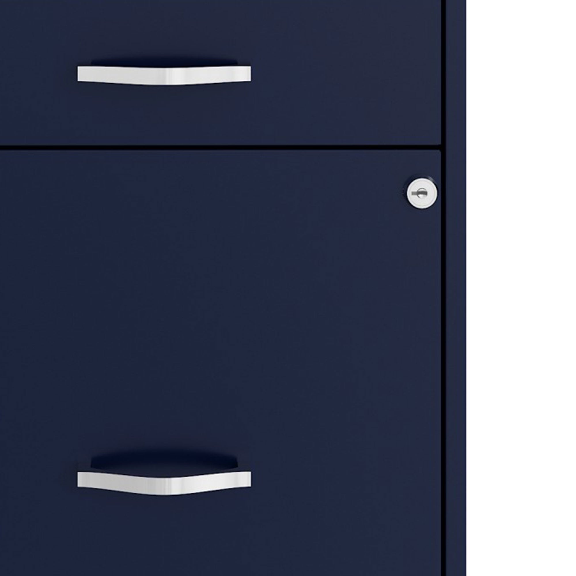 Space Solutions 18 In Wide 3 Drawer Mobile Cabinet for Offices, Navy (Used) - VMInnovations