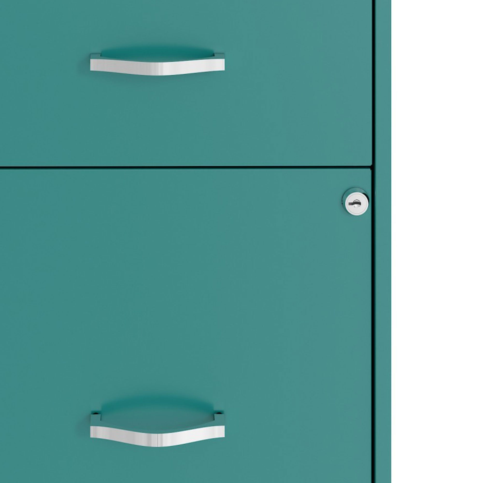Space Solutions 18' Wide 2 Drawer Mobile Organizer Cabinet , Teal (Used) - VMInnovations