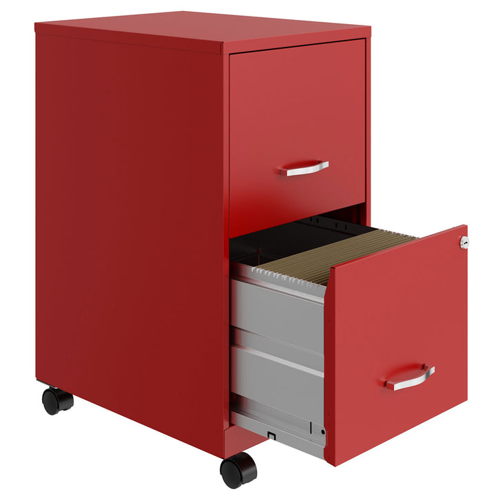 Space Solutions 18 in 2 Drawer Mobile Organizer Cabinet for Office (Open Box)