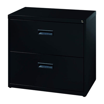 Hirsh 30 In Wide 2 Drawer Metal Organizer Lateral File Cabinet for Office, Black