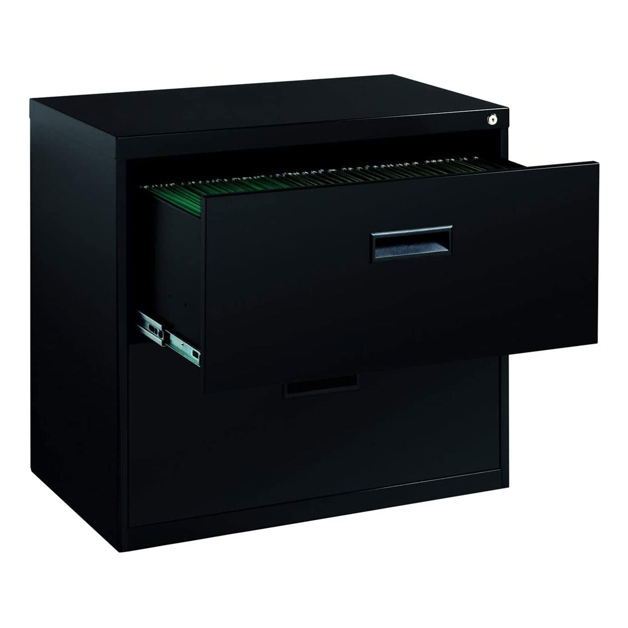 Hirsh 30 In Wide 2 Drawer Metal Organizer Lateral File Cabinet for Office, Black