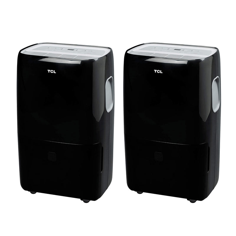 TCL Smart 50 Pint Smart Dehumidifier with Voice Control for Home, Black (2 Pack)